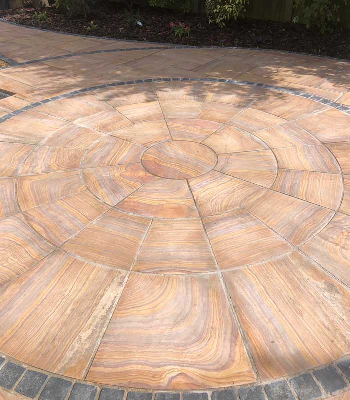 Rainbow 3.3 Sawn & Honed Circle - Sandstone Supplies Uk